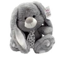 Opakowanie Kolekcja srebrna królik szary 30cm