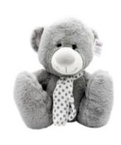 Opakowanie Kolekcja srebrna miś szary 35cm