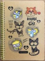 Opakowanie Kołonotatnik A5/80K kratka kraft Koty i myszy