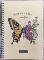 Opakowanie Kołonotatnik A5/80K kratka kraft Motyl