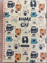 Opakowanie Kołonotatnik A5/80K kratka kraft Zabawne kotki