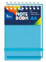 Opakowanie Kołonotatnik A6/100K kratka PP niebieski