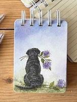 Opakowanie Kołonotes A7 SSN39 Labrador z kwiatami