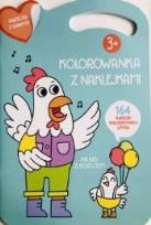 Okładka książki Kolorowana z naklejkami. Na wsi z kogutem
