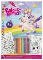 Opakowanie Kolorowanie po numerach A4 5ark Jednorożec