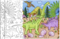 Opakowanie Kolorowanka w rolce Graffy Roll Dinozaury 5 m x 35 cm