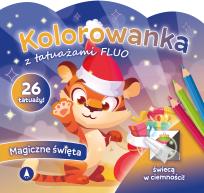 Okładka książki Kolorowanka z tatuażami flou Magiczne święta