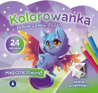 Okładka książki Kolorowanka z tatuażami fluo Magiczne stworki