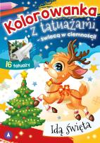 Okładka książki Kolorowanka z tatuażami Idą święta