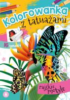 Okładka książki Kolorowanka z tatuażami. Rajskie motyle