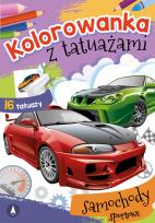 Okładka książki Kolorowanka z tatuażami. Samochody sportowe