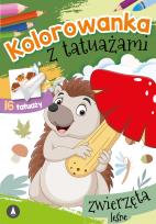 Okładka książki Kolorowanka z tatuażami. Zwierzęta leśne