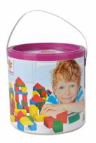 Opakowanie Kolorowe klocki w wiaderku 100 el.