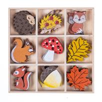 Opakowanie Kolorowe kształty z drewna Las 27 szt.