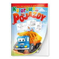Okładka książki Kolorowe pojazdy. Kolorowanka z naklejkami