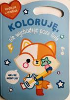 Okładka książki Koloruję bez wychodzenia poza linie Niebieska