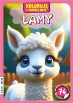 Okładka książki Koloruję i naklejam, Lamy