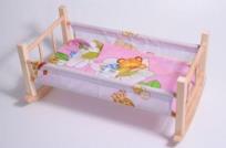 Opakowanie Kołysanka drewniana z tkaniną