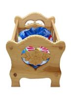 Opakowanie Kołyska drew.15x29x29 posciel kwiatek 321723