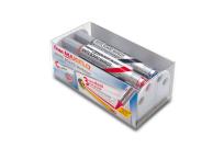 Opakowanie Komplet 4 markerów z tłoczkiem Maxiflo, MWL5S-4. Zestaw z magnetyczną gąbką.