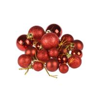 Opakowanie Komplet bombek dekorowanych mix rozmiarów czerw.