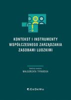 Okładka książki Kontekst i instrumenty współczesnego zarządzania zasobami ludzkimi