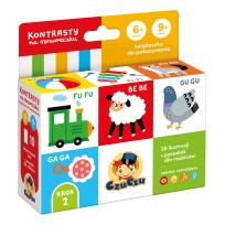 Okładka książki Kontrasty na sznureczku Książeczka dla dzieci 6-9 mies.CzuCzu