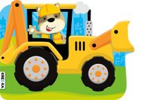 Okładka książki Koparko-ładowarka żółta. Pojazdy dla maluchów. Kolorowanka