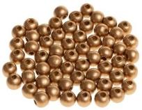 Opakowanie Koraliki drewniane do nawlekania złote 10mm 60szt