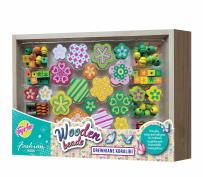 Opakowanie Koraliki drewniane duże kwiaty