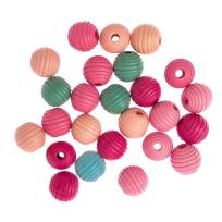 Opakowanie Koraliki drewniane frezowane 15mm 25szt