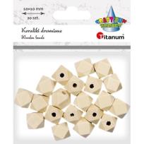 Opakowanie Koraliki drewniane kostki ścięte 20szt