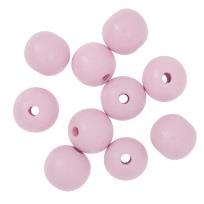 Opakowanie Koraliki drewniane kulki 2,5cm liliowe 10szt
