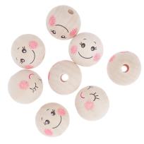 Opakowanie Koraliki drewniane kulki buźki 3cm 8szt