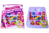 Opakowanie Koraliki drewno z literkami+ inne karton trapez