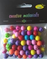 Opakowanie Koraliki okrągłe kolorowe 10mm ok 40g