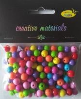 Opakowanie Koraliki okrągłe kolorowe 8mm ok 40g