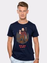 Opakowanie Koszulka męska Nie ma lipy Kochanowski granatowa M