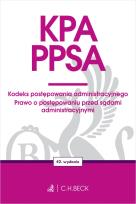 Okładka książki KPA. PPSA. Kodeks postępowania administracyjnego. Prawo o postępowaniu przed sądami administracyjnymi wyd. 42
