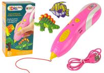 Opakowanie Kreatywny długopis 3D różowy