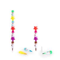 Opakowanie Kredki kolorowe przekładane bałwan i gwiazda