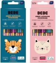 Opakowanie Kredki ołówkowe dwustr. z temp. BB Kids 24 kol mix