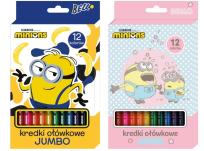 Opakowanie Kredki ołówkowe Jumbo 12 kolorów Minionki