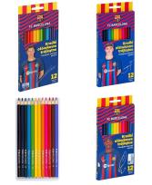Opakowanie Kredki ołówkowe trójkątne FC Barcelona 12kol mix
