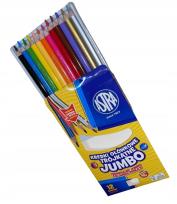 Opakowanie Kredki ołówkowe trójkątne jumbo ASTRA 12 kolorów z temperówką