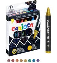 Opakowanie Kredki świecowe metaliczne Carioca 8 kolorów (43163)