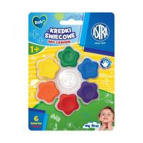 Opakowanie Kredki świecowe w kształcie gwiazdek 6kol ASTRA