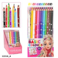 Opakowanie Kredki TOP Model z temperówką i szkołą rysowania 12 kolorów 12216A