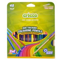 Opakowanie Kredki trójkątne dwustronne 48 kolorów CRICCO
