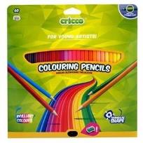 Opakowanie Kredki trójkątne z temperówką 60 kolorów CRICCO